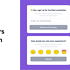 Een flyer met een paarse achtergrond waarop een aanmeldformulier en een feedbackformulier staan, met daarnaast de tekst: 'Superintelligente ingebouwde formulieren: verander bezoekers automatisch in fans.'