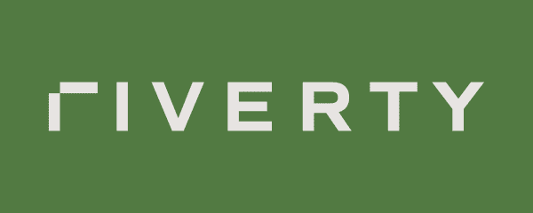 Logo met het woord "Rivery" in witte tekst op een groene achtergrond.